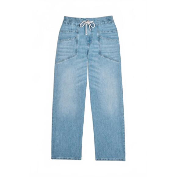 NEW BA&SH mima elastic waist jeans in blue